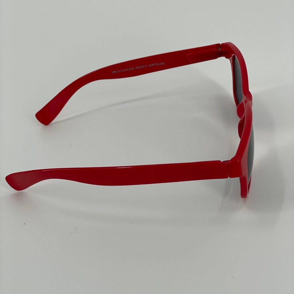 I Heart Eyewear Rons Optical Sun Archer Red Square Sunglasses Y2k Retro 2000s View 6